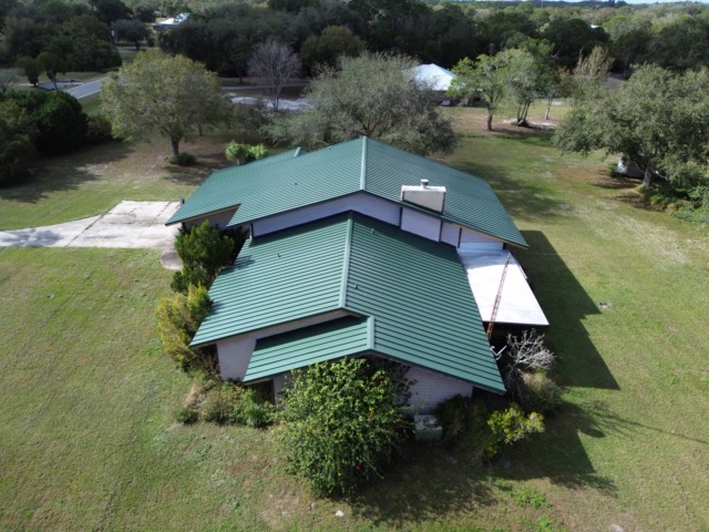 Green-metal-roof